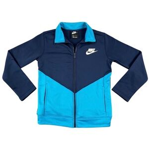 Nike Kids Blue and Navy Track Jacket